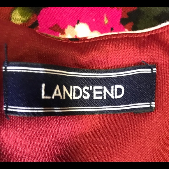 🎈Lands End Red Floral Dress - Picture 4 of 5